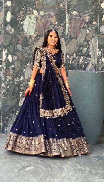 Tapi 240 Blue Georgette Lehenga choli manufacturer in Surat